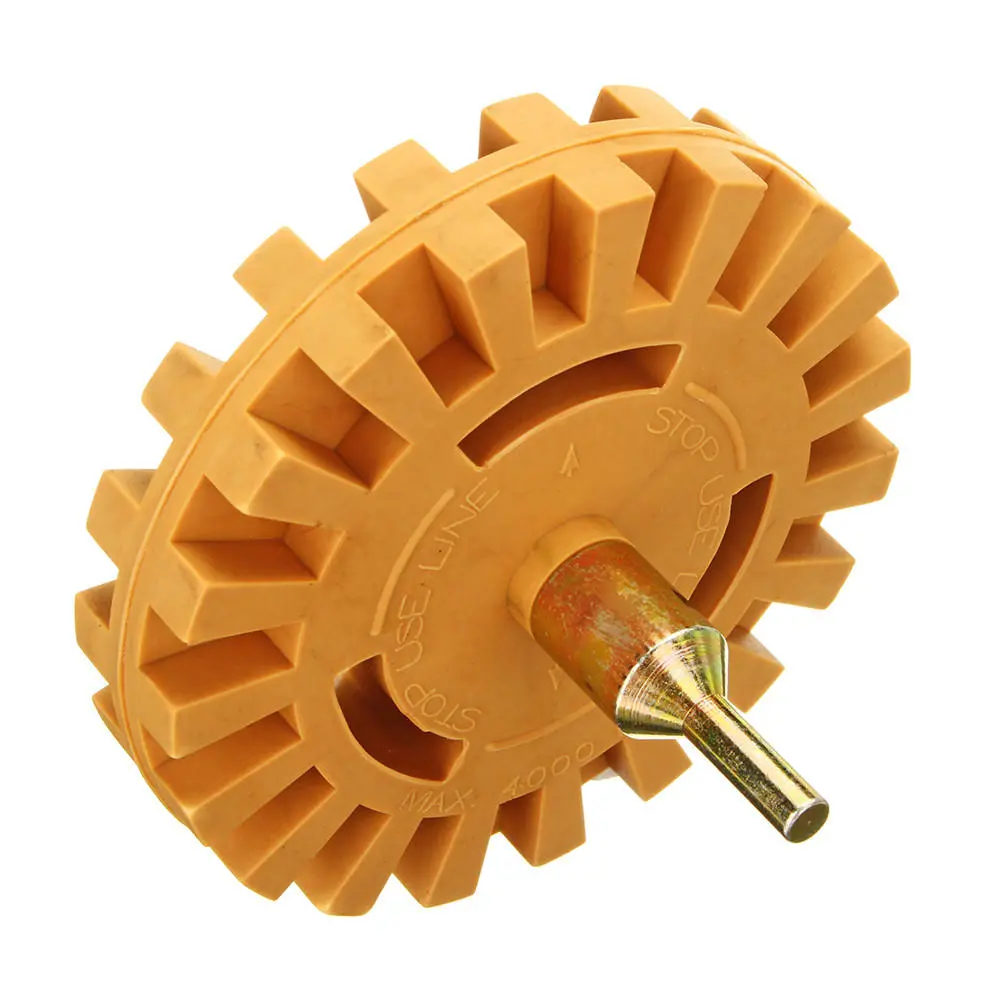 Decal Removal Eraser Wheel - 4 Inch 21mmx99mm Rubber Replacement for Pneumatic Tools - Image 3