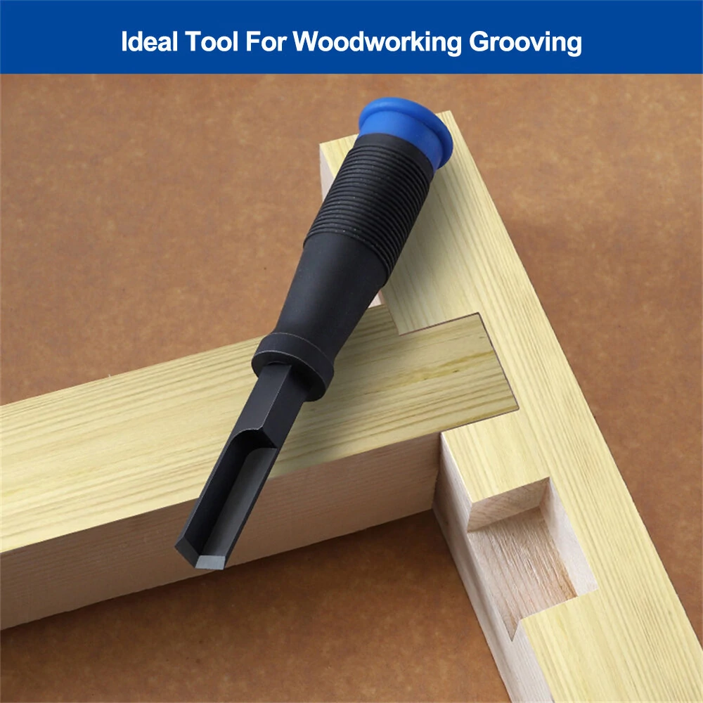 90 Degree Right Angle Chisel Tool - High Carbon Steel with Plastic Handle for Router Table - Image 2