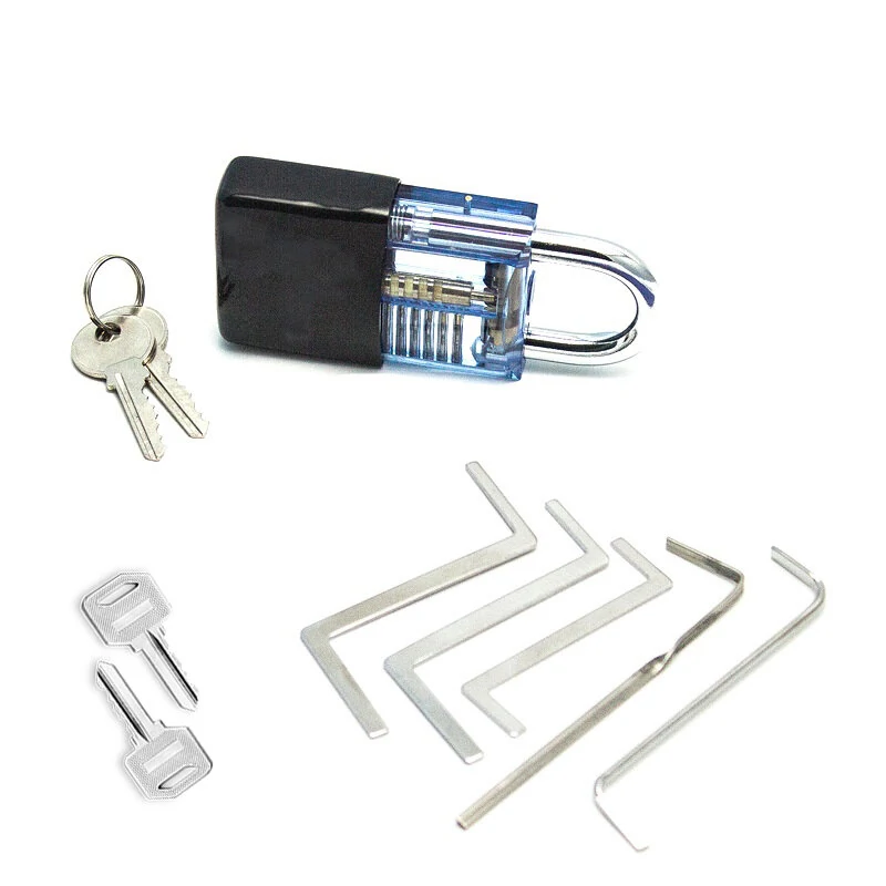 Locksmith Practice Lock Pick Set - Tension Wrench & Padlock - Hand Tools Hardware - Image 4