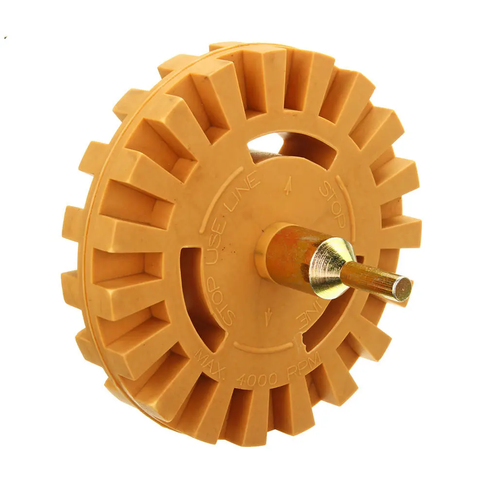 Decal Removal Eraser Wheel - 4 Inch 21mmx99mm Rubber Replacement for Pneumatic Tools - Image 4
