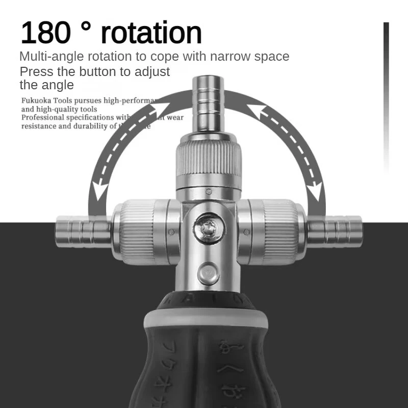 Multifunctional 8-in-1 Ratchet Screwdriver Set | Adjustable Angle & Quick Release | CR-V Steel Bits - Image 3