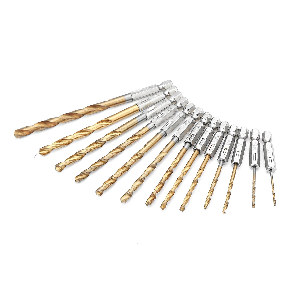 HSS Titanium Drill Bit Set - 13Pcs Hex Shank 1.5-6.5mm | High Speed Steel - Image 4