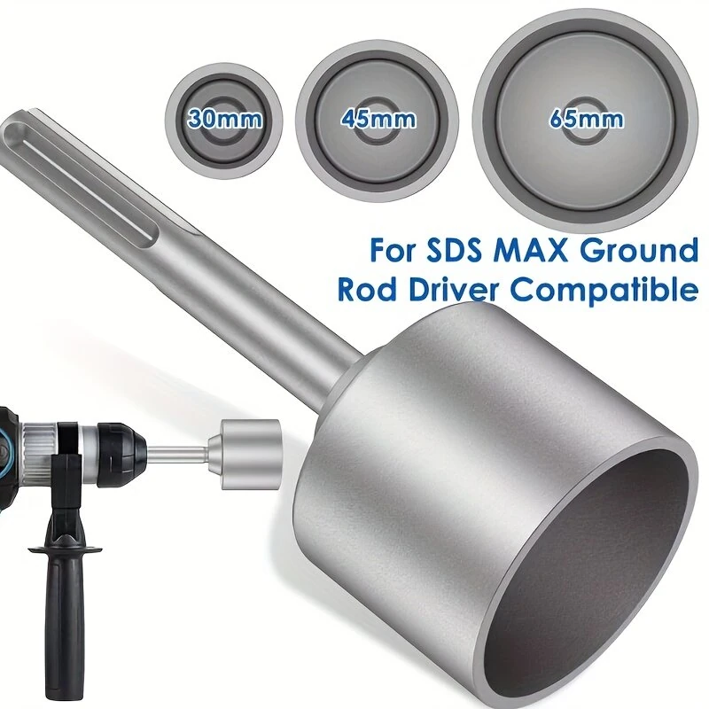 Ground Rod Driver SDS-MAX 30/45/65mm Steel Drill Bit | Heavy Duty Anti-Corrosion - Image 2