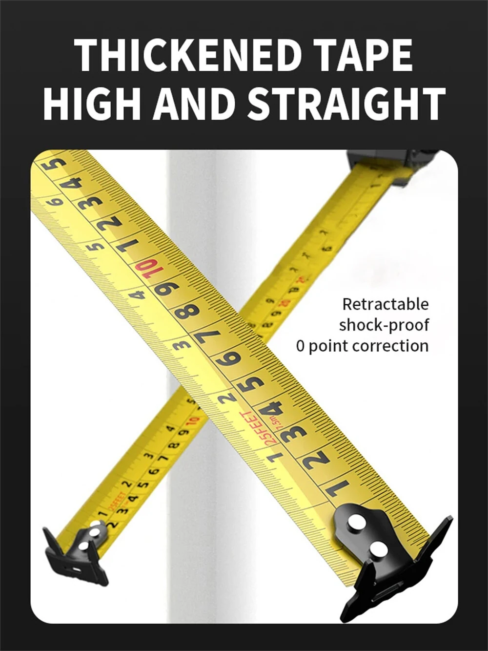 Stainless Steel Tape Measure | Retractable with Lock | Nylon Coated Waterproof | 3M 5M 7.5M Sizes - Image 4