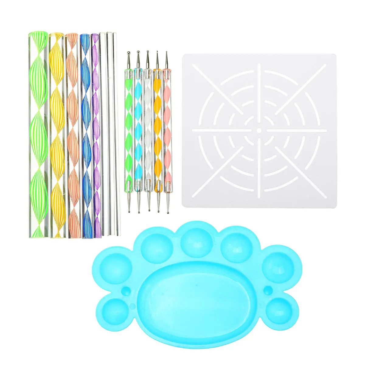 Mandala Dotting Tools Kit - 15pcs Painting Rocks, Pens & Stencil - Image 2
