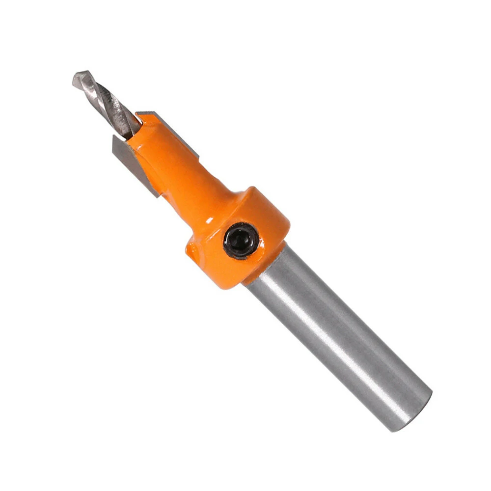 Drillpro 5Pcs Carbide Countersink Bit Set | 8mm Shank HSS Wood Router Bits - Image 4