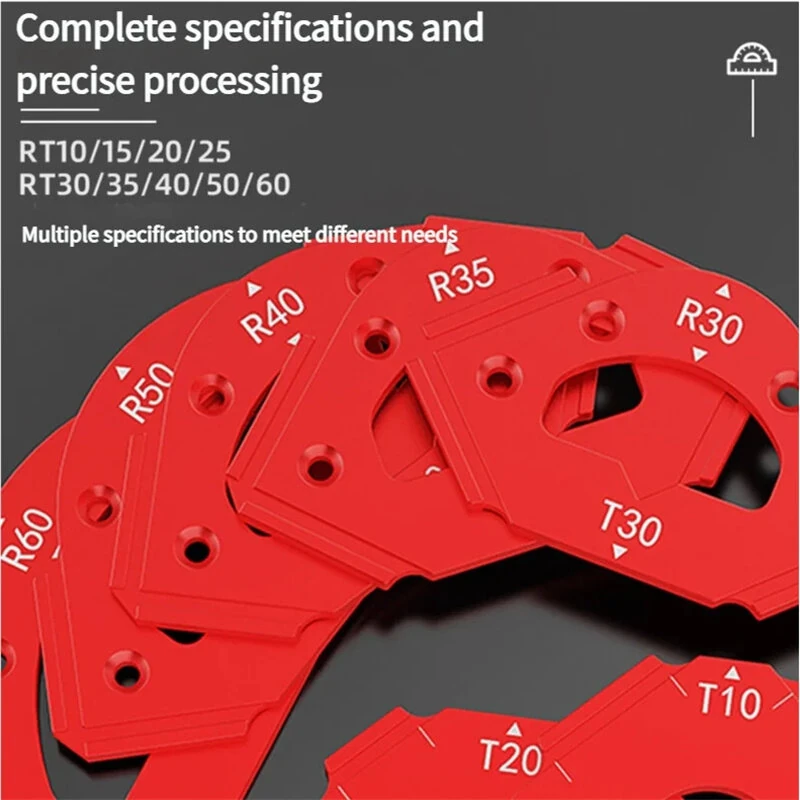 Corner Routing Jig Template with Removable Clip - R10 to R60 Arc Cutting Guide - Image 4