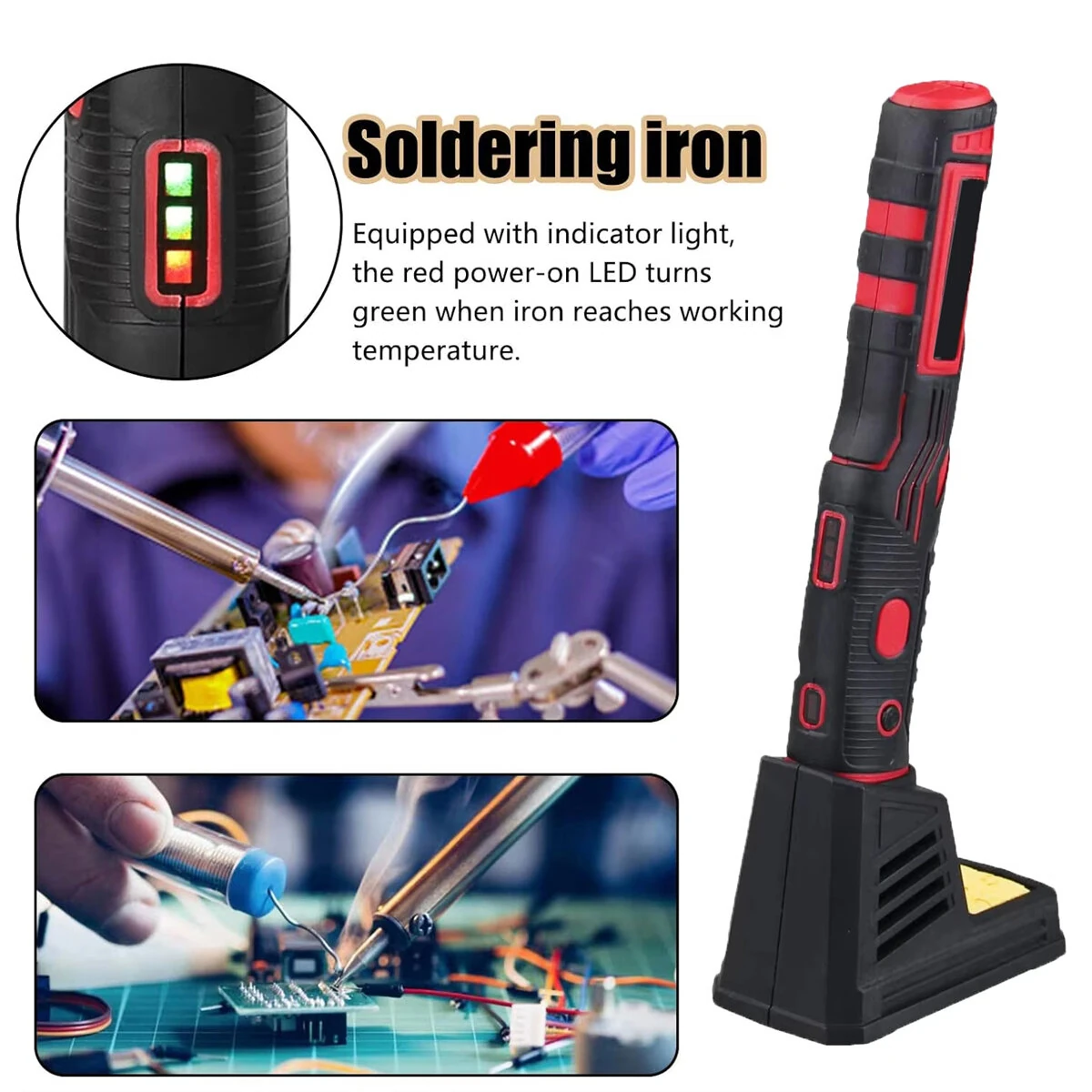 LD006A Cordless Soldering Iron - USB Rechargeable 1800mAh | Adjustable 200-480°C | Fast Heat-Up for Welding & Repairs - Image 4