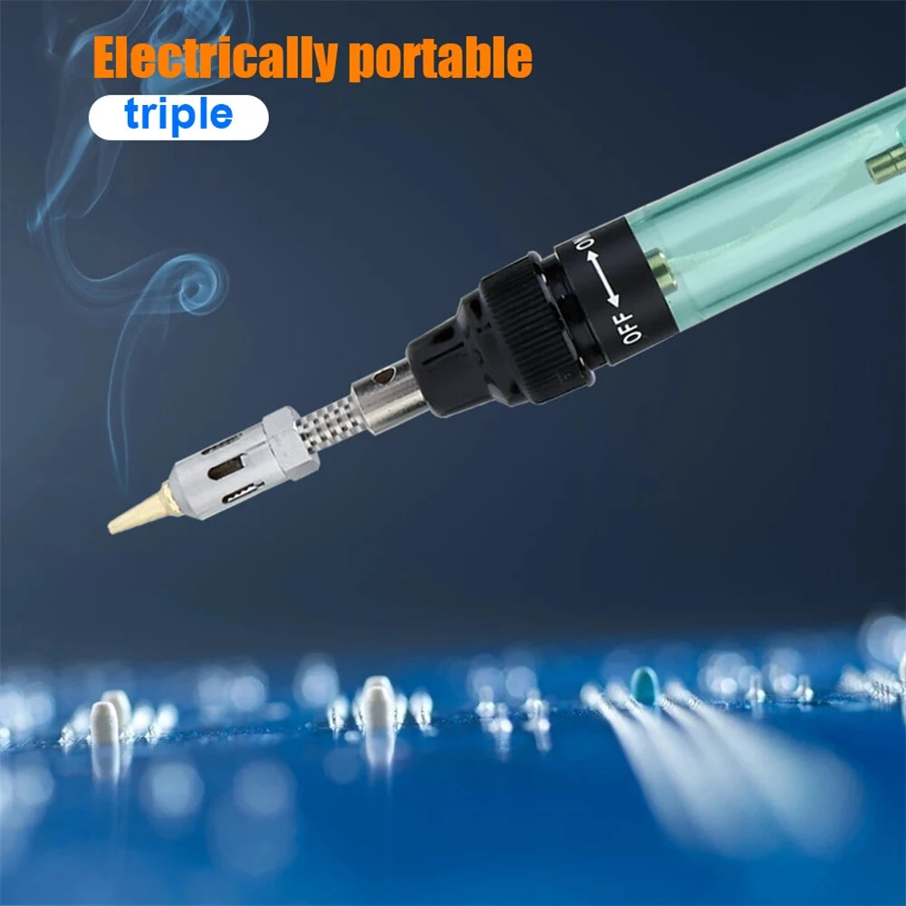 14-in-1 Wireless Butane Soldering Kit | Adjustable 1300° Flame & 450° Temp | 45 Min Runtime for DIY & Auto Repair - Image 2