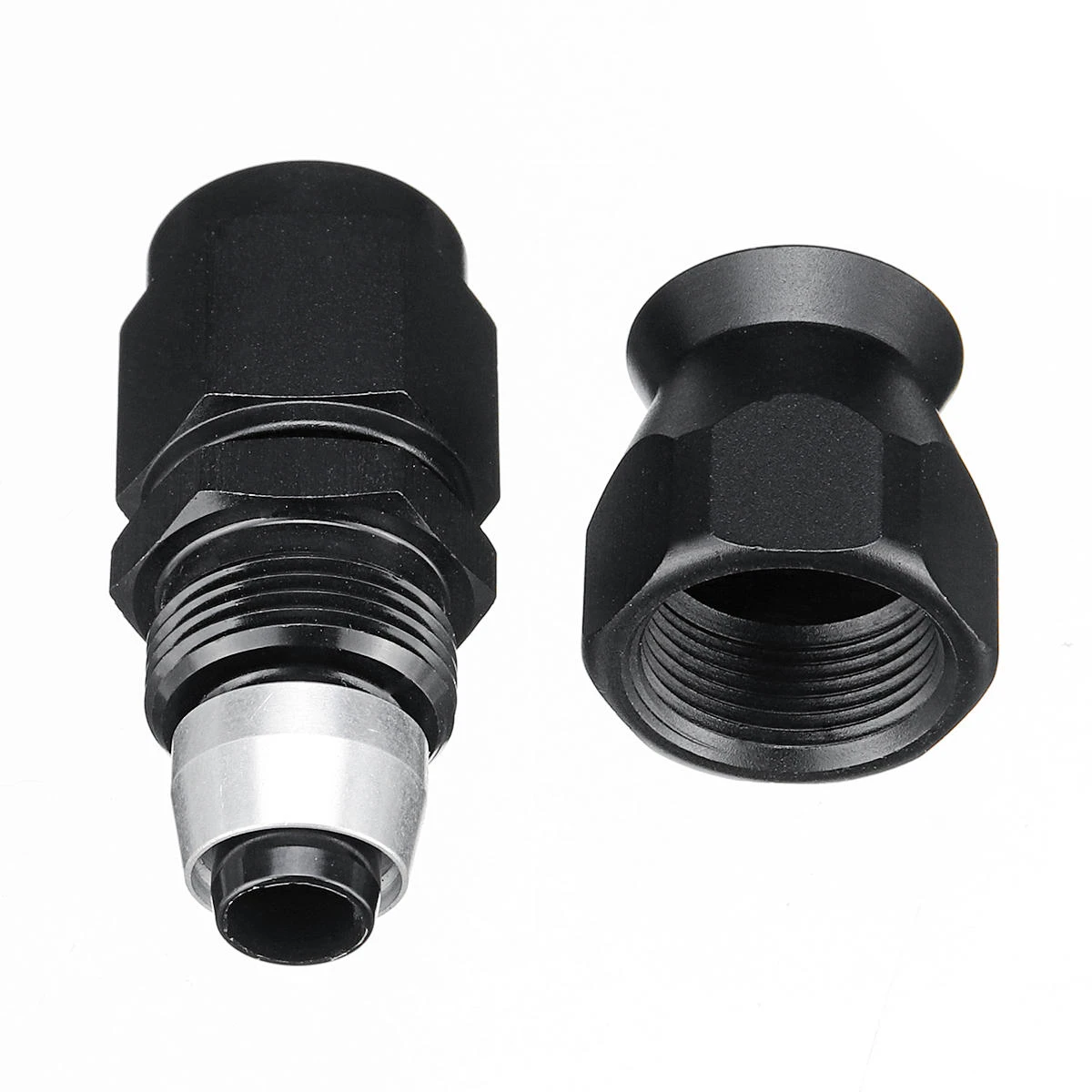AN-6 Straight Stealth Black Fuel Hose Fitting | AN6 Connector for Angle Grinder - Image 5
