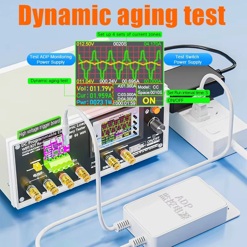 ATORCH BW-600W-DK Electronic Load Tester | 600W Programmable Discharge Tool | WiFi Bluetooth Battery Capacity Monitor - Image 4