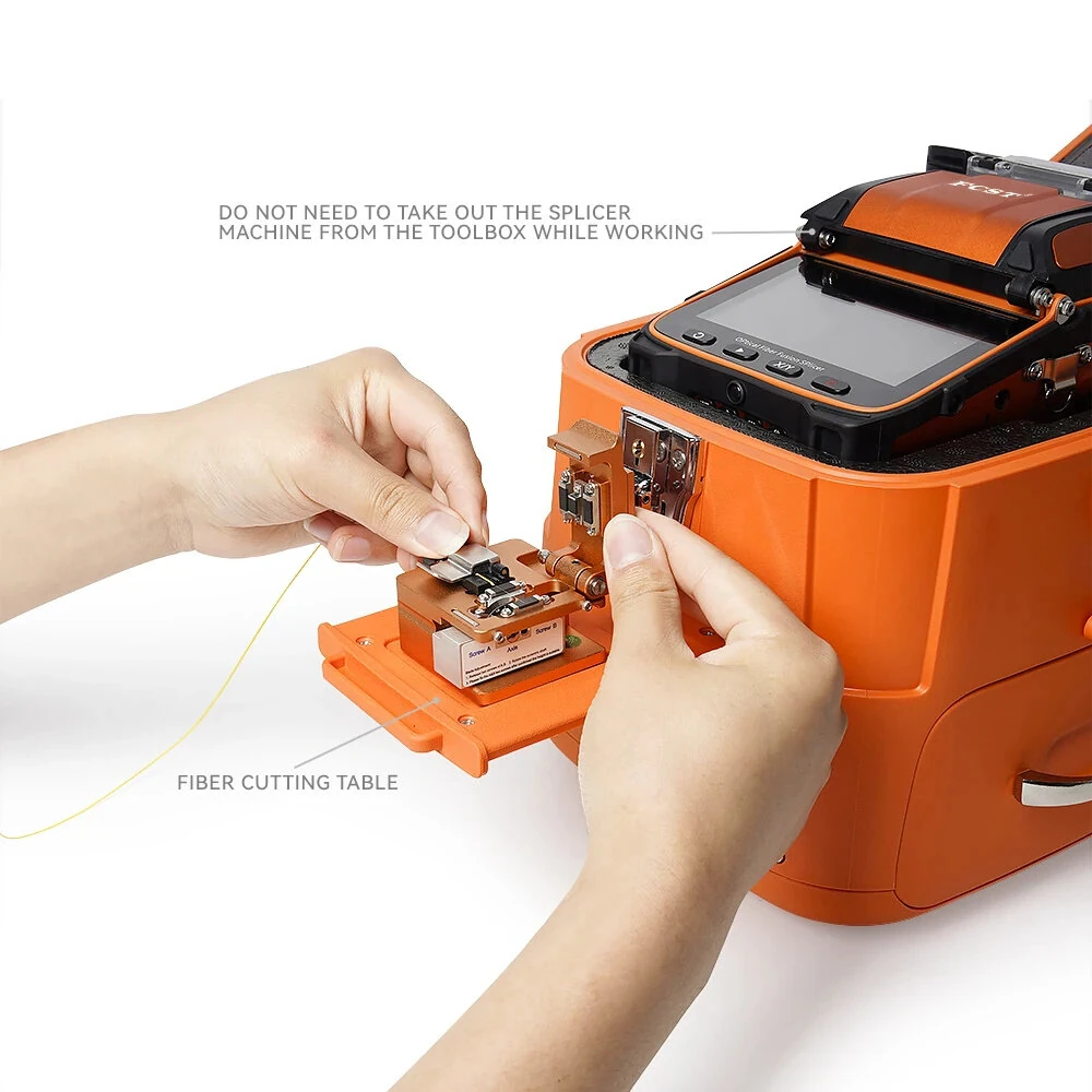 Signal Fire AI-9 Orange Fusion Splicer | 9-in-1 6 Motor Machine | 5s Splice Bluetooth TFT - Image 3