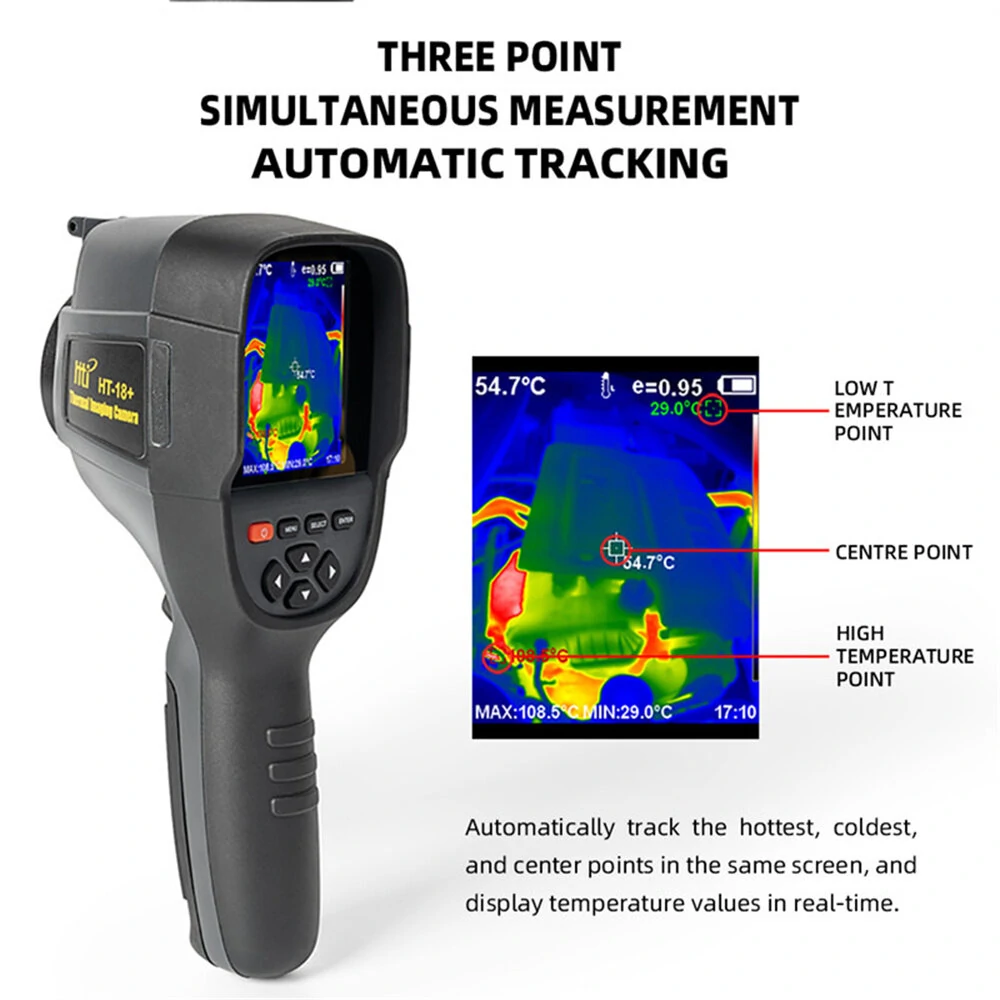 HTI HT-18+ Thermal Imager Camera | 256x192 IR for Construction & PCB Repair - Image 3
