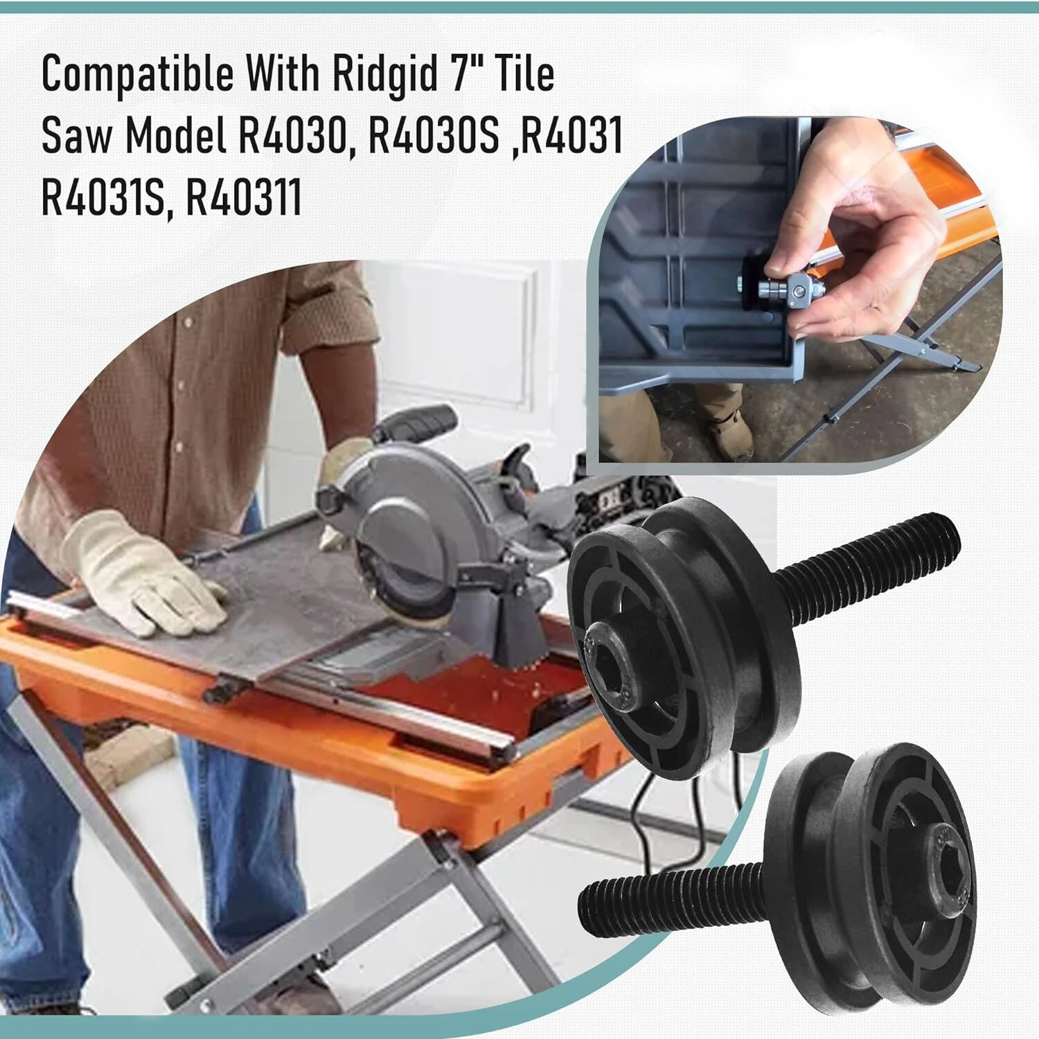 Ridgid R4030 R4031 Table Roller 6pcs - 2 Inch Replacement Parts | High Quality Upgrade - Image 4