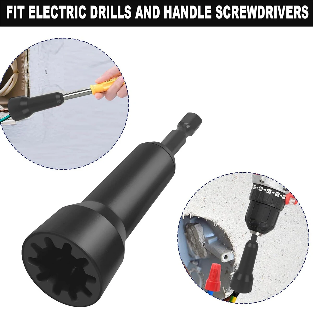 Universal Wire Twisting Tool - Nut Driver for Drills - High-Density Polymer DIY - Image 2