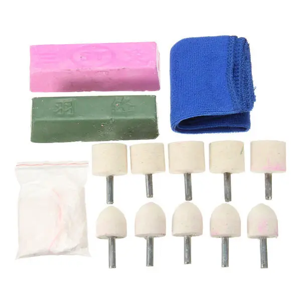 14pcs Wool Polishing Wheel Kit for Aluminium Brass Copper | Metal Polishing - Image 3