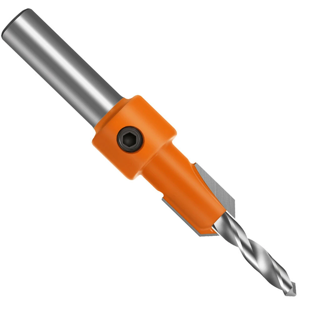 5Pcs 10mm Carbide HSS Countersink Drill Bit Set | 8mm Shank for Wood Milling - Image 3