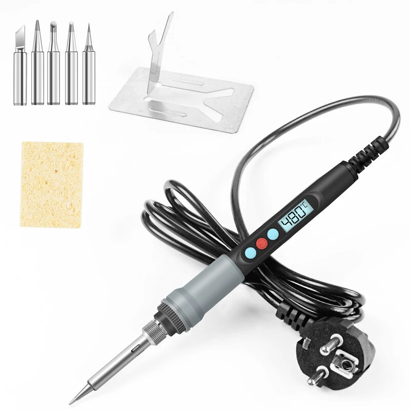 Handskit 60W/90W Adjustable Temperature Soldering Iron Kit - 110V/220V for Welding & Repair - Image 2