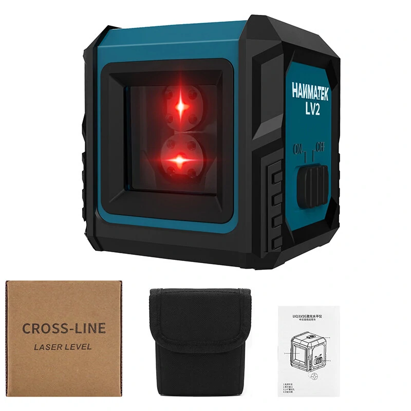 HANMATKE LV2 Laser Level - 2 Line Horizontal/Vertical Self-Leveling - Image 5