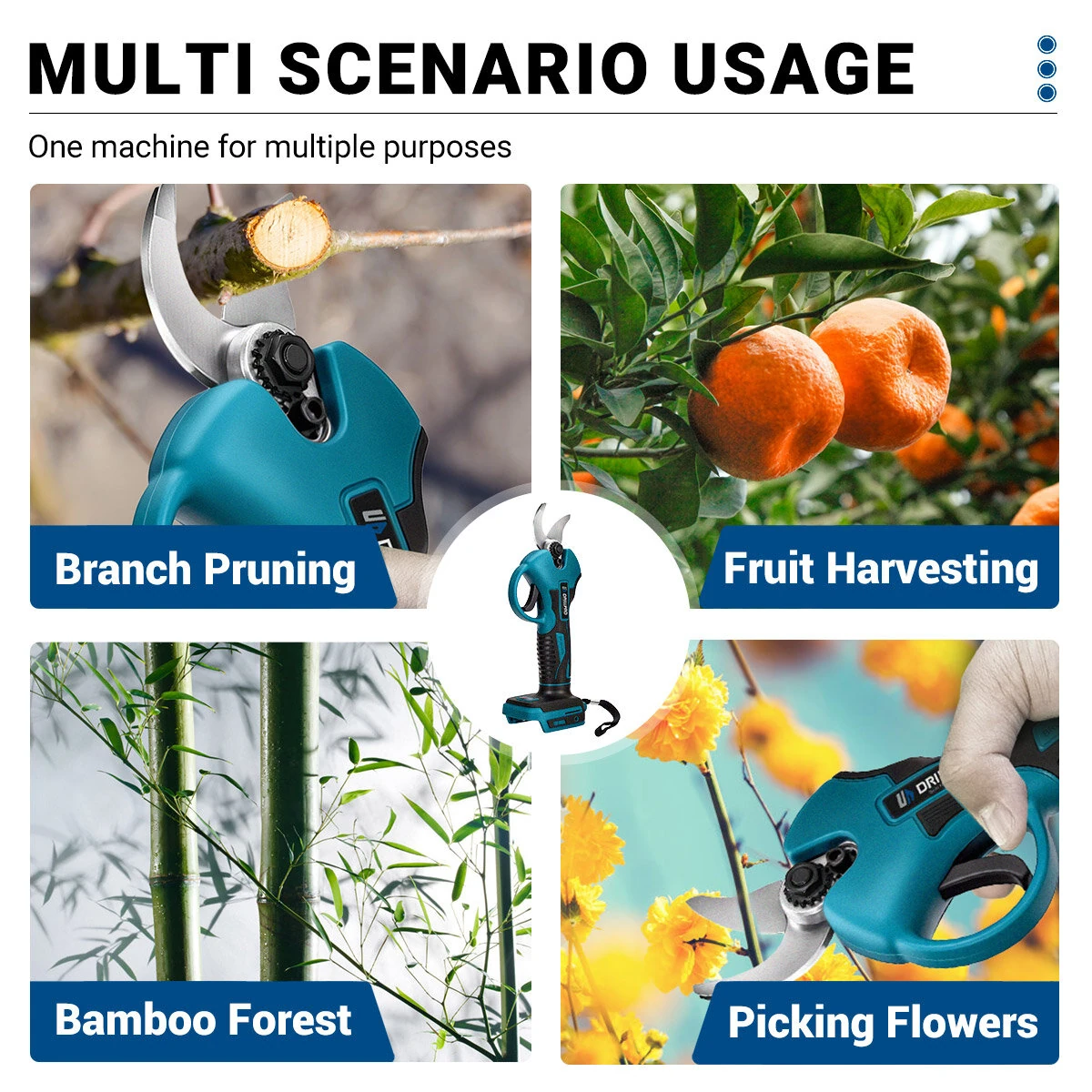 Drillpro 18V Cordless Electric Pruner - Brushless Motor | 50mm Cutting Diameter - Image 5