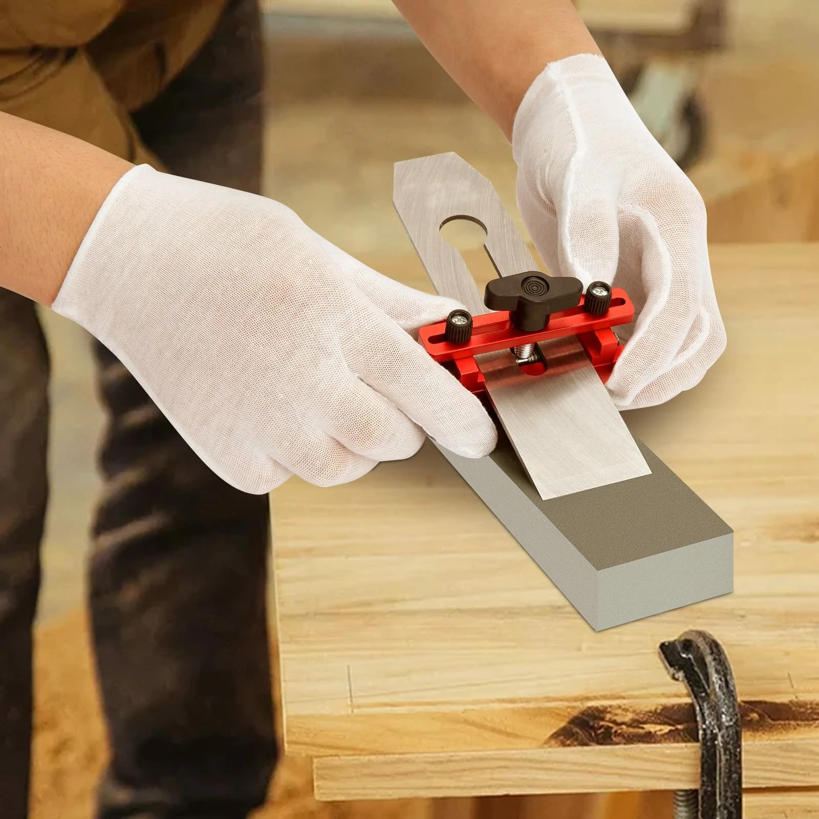 Veritas Honing Guide - Anti-Slip Chisel & Plane Sharpening Jig for Whetstone - Image 2
