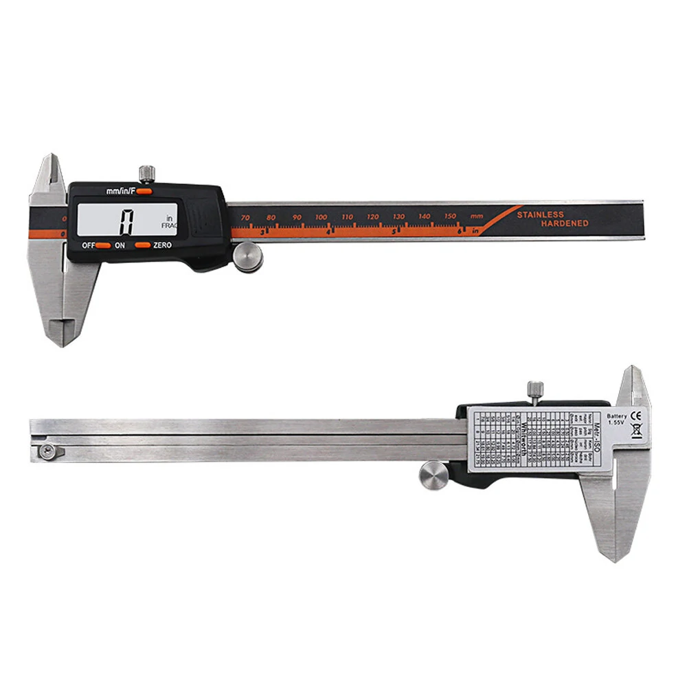 DANIU 150mm / 6 Inch Digital Caliper - Stainless Steel, LCD Display, Fraction/MM/Inch - Image 2