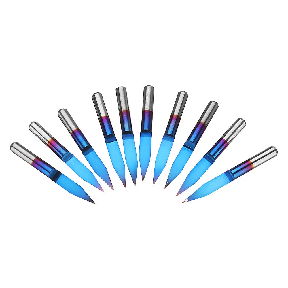 Drillpro 10pcs Nano Coated Carbide PCB Engraving Bits | 0.1-0.3mm 25 Degree - Image 5