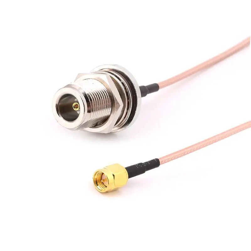 RG316 Coaxial Cable - 50cm N Female to SMA Male Pigtail Jumper | RF Bulkhead - Image 4