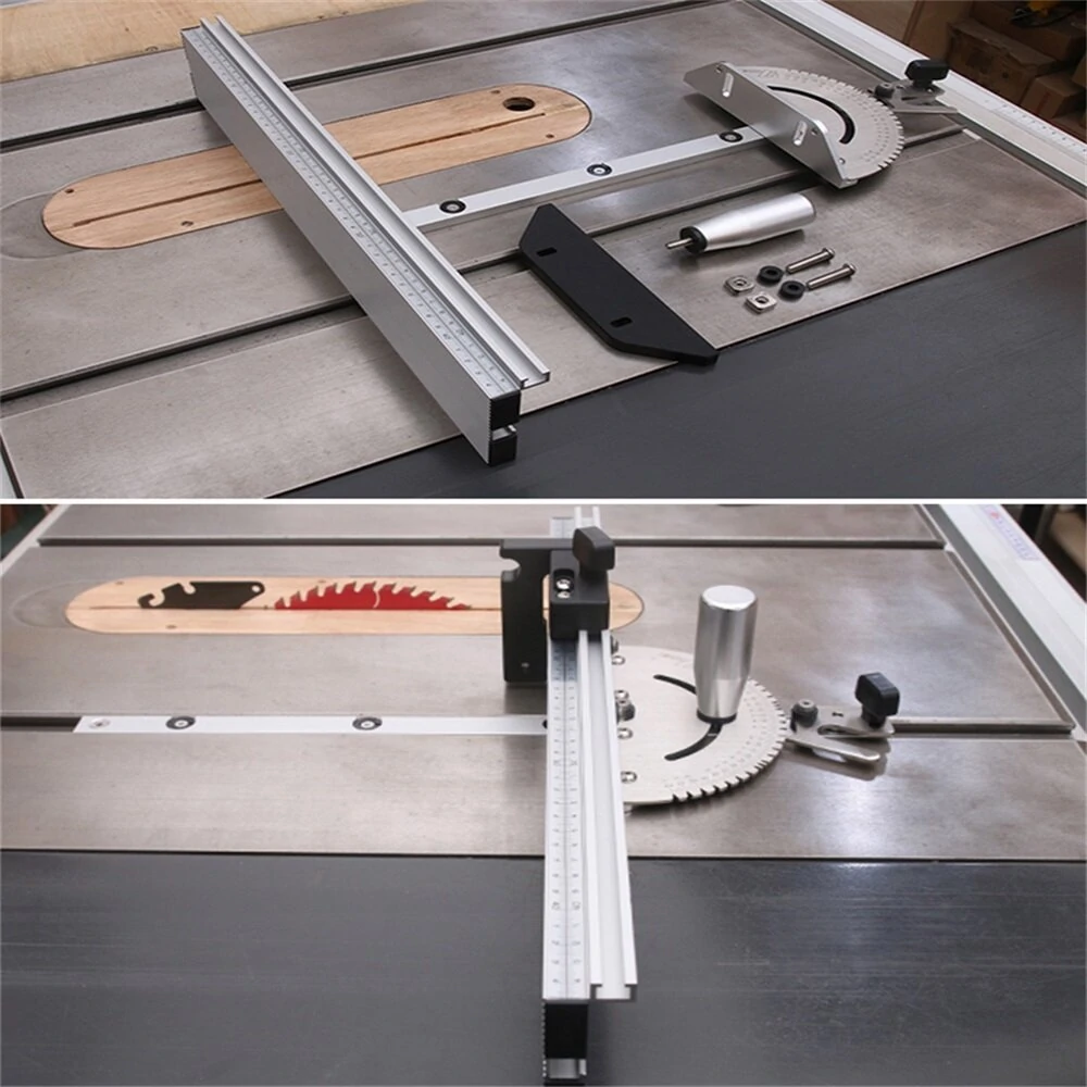 Wnew Miter Gauge - Aluminum Profile Fence with Track Stop | For Table Saw & Router - Image 5