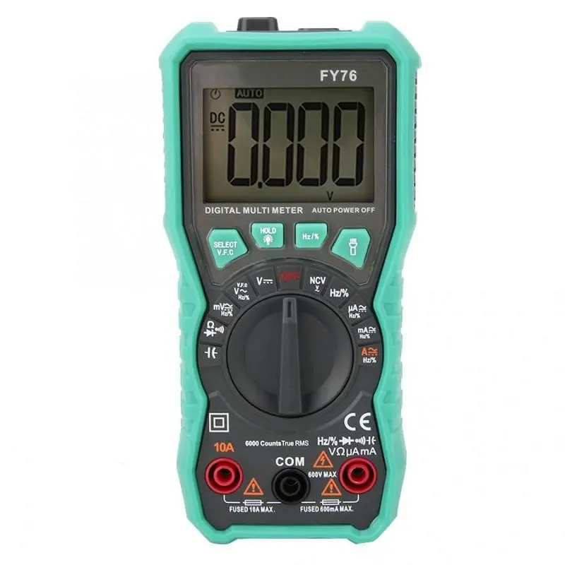 FUYI FY76 Digital Multimeter | True RMS Auto-Ranging 600V AC DC Tester - Image 4