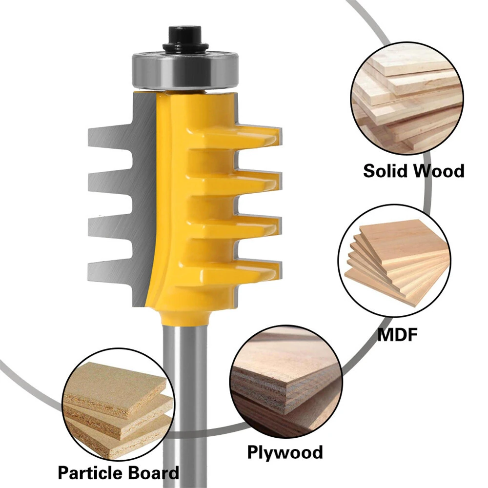 Tungsten Carbide Reversible Finger Joint Router Bit - 1/2 & 1/4 Inch Shank | Woodworking - Image 3