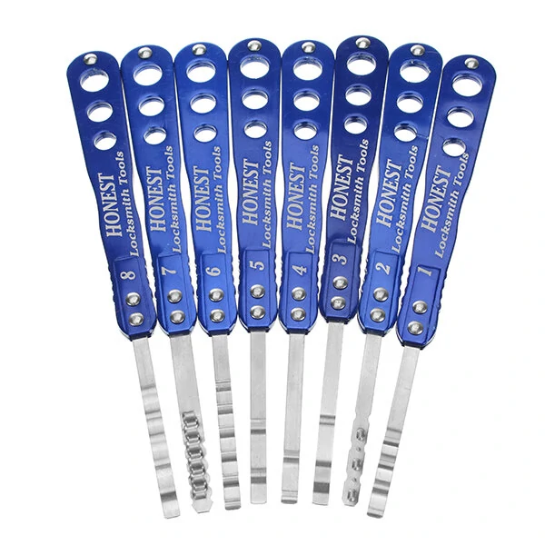 8Pcs Safety Box Lockpicks - Quick Opening with 2 Transmission Gears - Image 2