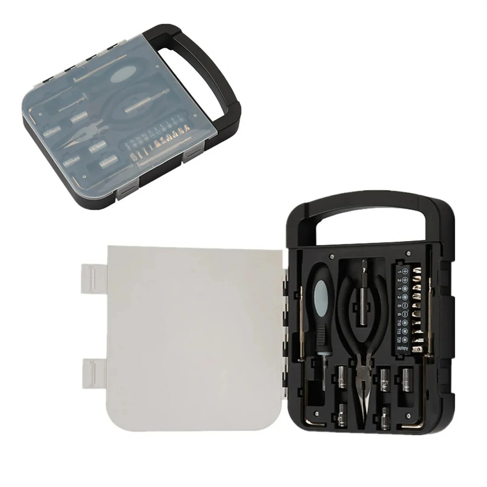 22PCS Portable Tool Set - Carbon Steel Screwdrivers in Transparent Carrying Box for Home DIY & Outdoor Repairs - Image 4
