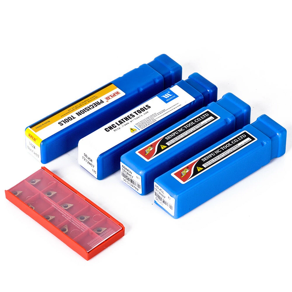 Machifit DCMT070204 Carbide Inserts - 10pcs with 4pcs 12mm Boring Bar Holder - Image 3