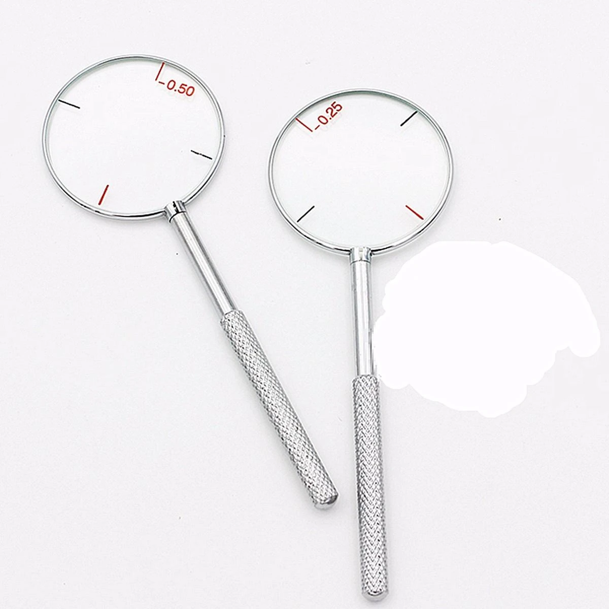 Round Optical Cross Cylinder Lens - 0.25 / 0.50 Diopters | Desktop Magnifier - Image 2