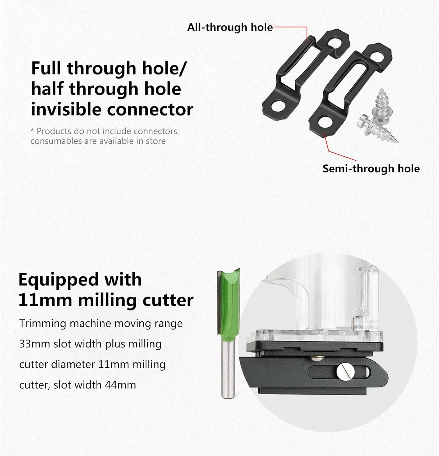 GANWEI Woodworking Slotting Bracket Locator | Simple Connector & Trimmer Tool for 65mm Base - Image 3