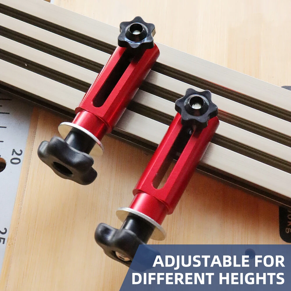 ENJOYWOOD MFT Fence Dogs - 2PCS 19mm/20mm Hold Down Clamps for Workbench T-Track - Image 3
