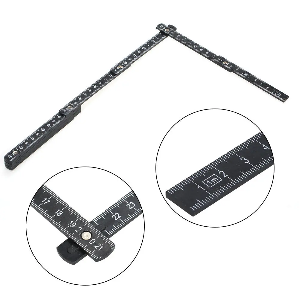 1M Slide Ten-Parts Folding Ruler | Inside Reading Carpenter Measuring Tool - Image 4
