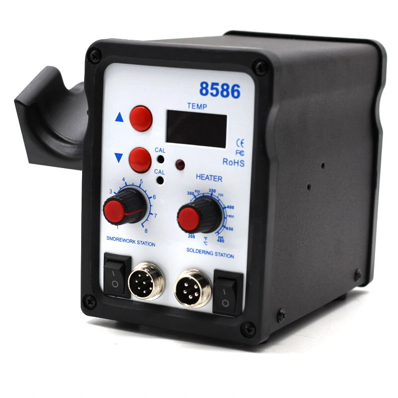 8586 Soldering Station - Hot Air Rework & Soldering Iron for SMD BGA Repair - Image 5