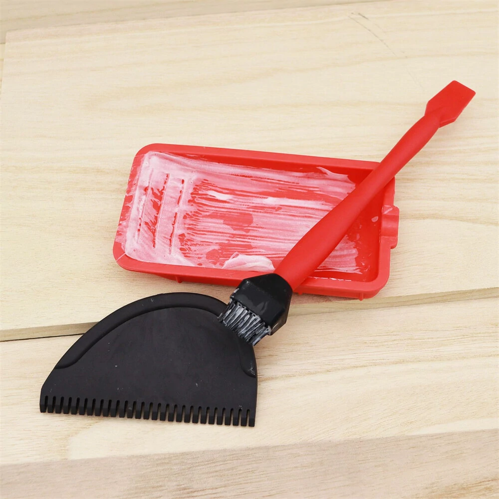 Silicone Glue Applicator Kit - Woodworking Glue Brush, Tray & Spreader Set - Image 5