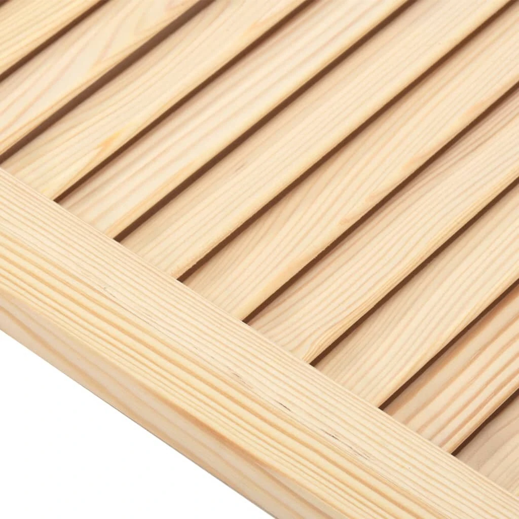 Louver Door 99.3x39.4 cm | Solid Pine Wood Tool Cabinet - Image 2