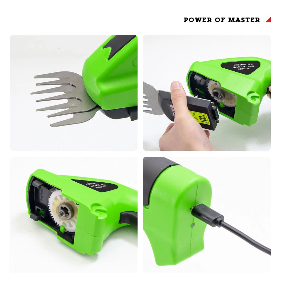 Rechargeable Cordless Hedge Trimmer - Electric Pruning Shears for Garden Lawn Fence - Image 5