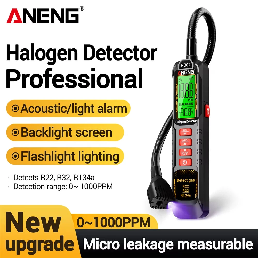 ANENG HD02 Halogen Leak Tester | R22 R32 R134a | USB Rechargeable & Adjustable Sensitivity - Image 2