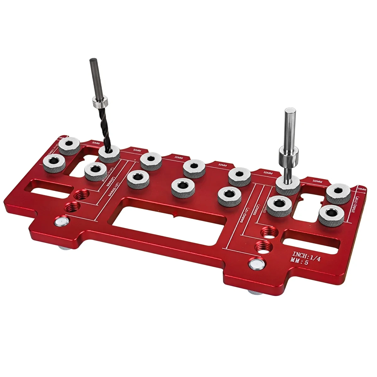 JIGHOLE 5mm 1/4 Inch Aluminum Pocket Hole Jig | Drill Guide for Straight Cabinet Holes - Image 4