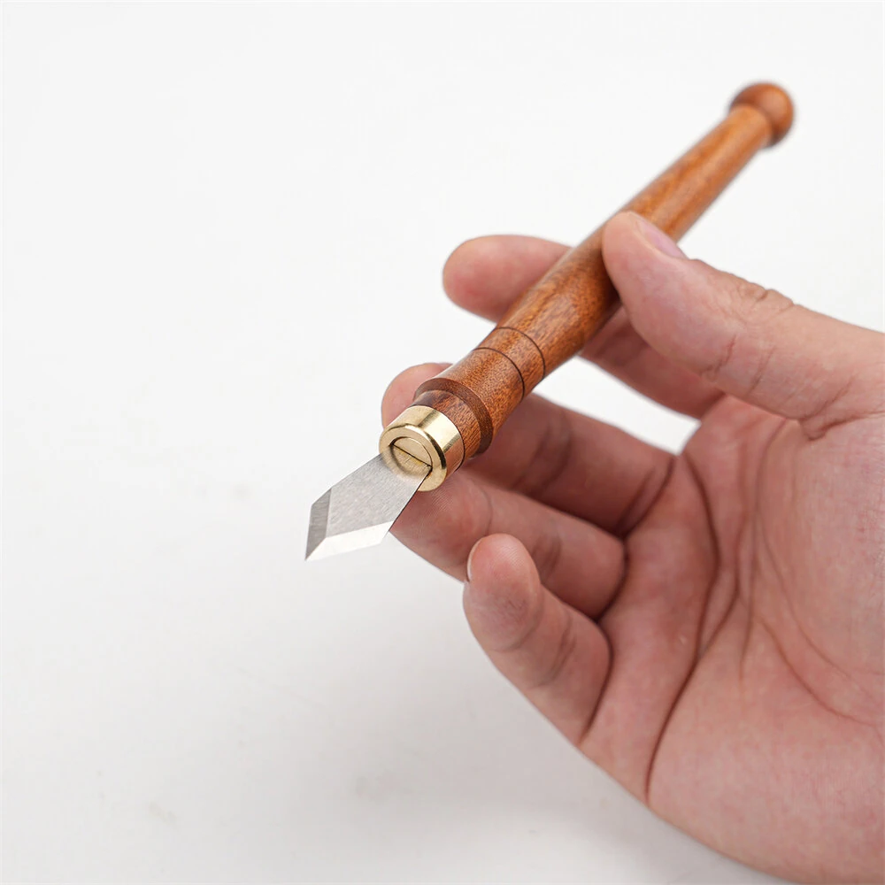 MG0-000-0166 Marking Knife - 1.1mm High Speed Steel Blade - Sourwood Handle & Brass Ferrule - Image 4