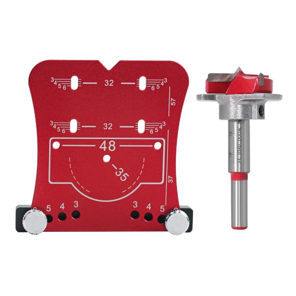 Premium Aluminum Alloy 35mm Hinge Hole Punch Tool | with Locator & Frame for Quick Precise Drilling - Image 3