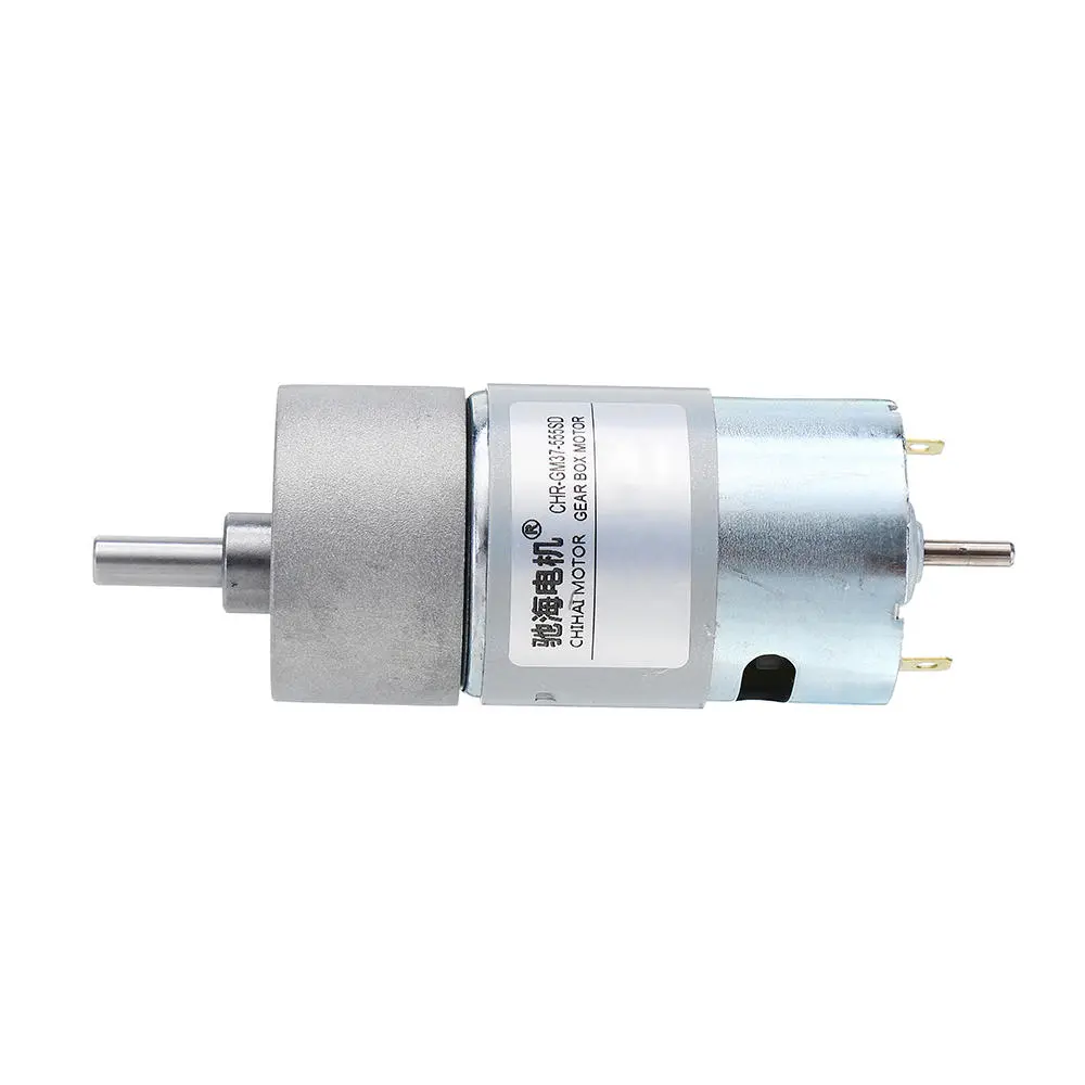 Chihai DC 12V 190RPM Gear Motor - Double Shaft High Torque - Image 3