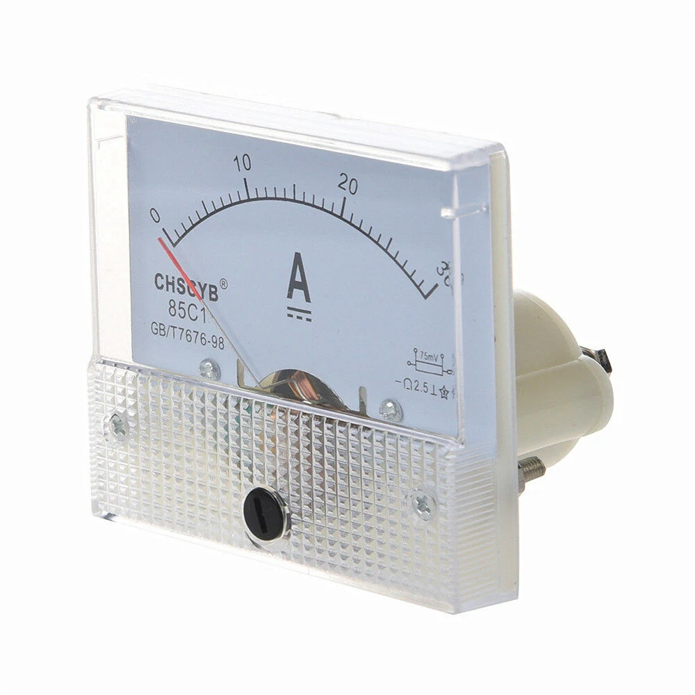 TS-0421 85C1-DC30A Analog Ammeter - 0-30A DC Current Meter - 3Pcs Panel Portable Amperemeter - Image 2