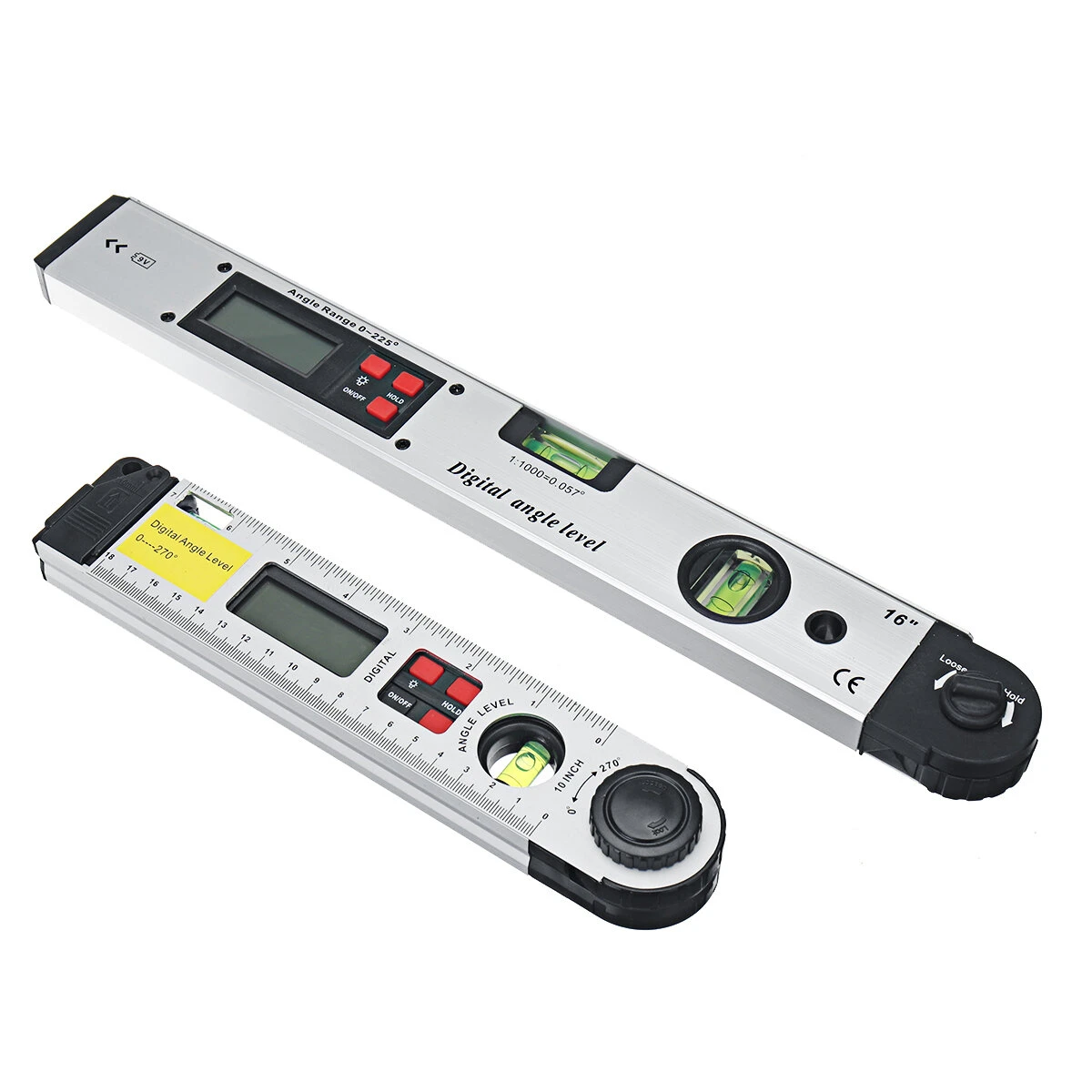 Digital Angle Level Meter 0-225° - 250/400mm LCD Display for Roof Angles & Door Fitting - Image 2