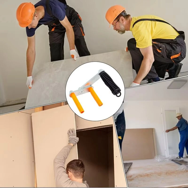 Sturdy Metal Drywall Carrier Clamp - Heavy Duty Panel Lifting Tool for Plasterboard & Stone - Image 5